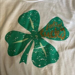 Women's Short Sleeve Tee with Shamrock Design